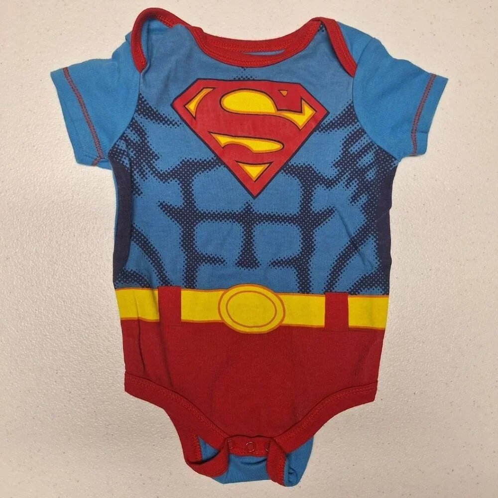 Superman Baby One Piece Infant 3 6‎ Months Costume NICU Hero DC Comics Mighty